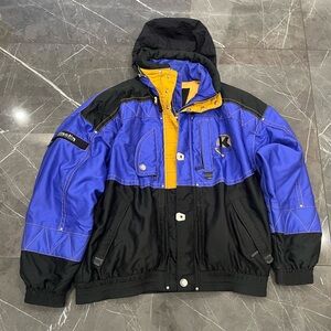 Vintage Kaelin Entrant GII Packable Hood Ski Jacket XXL Colorblock